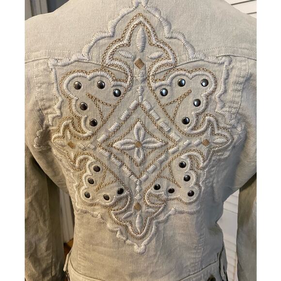 Vintage Stetson corduroy jacket Stud embroidered M jean jacket style - Picture 2 of 8